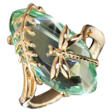 Gold pearl zircon ladies ring 1 piece