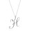 Women's Silver Clavicle Necklace with Initial Pendant 1