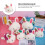 Lapin en peluche rose doux (1 pièce) 6