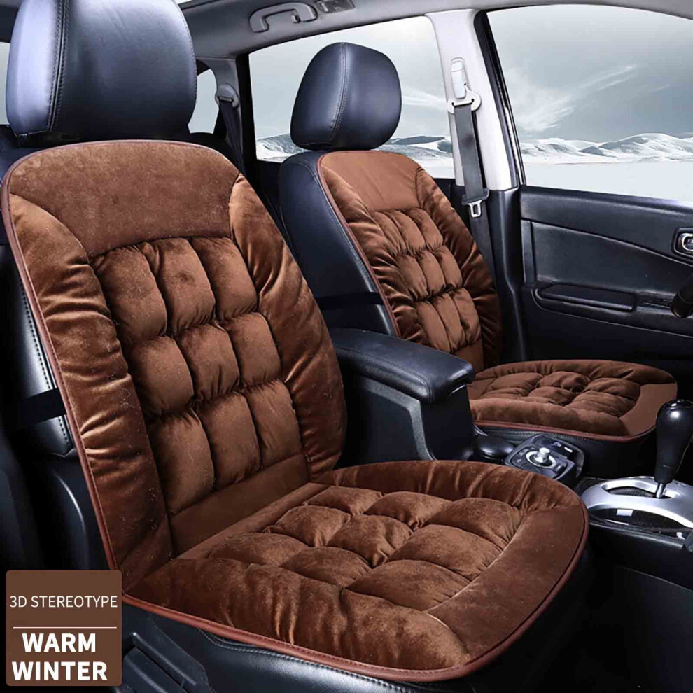 Yoloke Universal Car Seat Covers Faux Fur 2 Pcs 901175609558