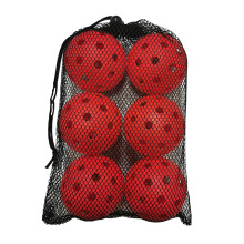 Pickleball Balls Durable Hollow 6 Pcs Red
