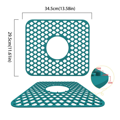Tapete protetor de pia de silicone antiderrapante e resistente ao calor 1