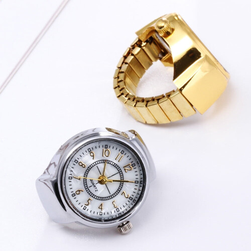 Bague montre-bracelet dorée mini quartz 1 pièce 1