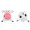 Cow-shaped resin refrigerator magnet set of 3 1