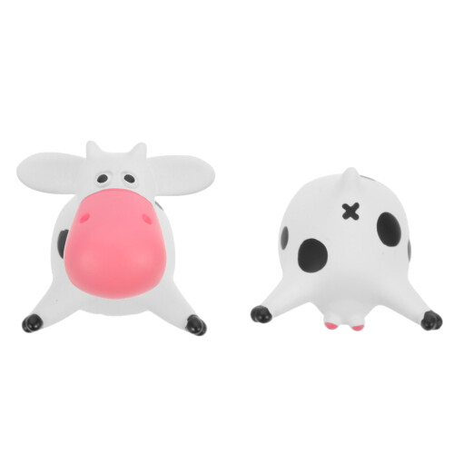 Cow-shaped resin refrigerator magnet set of 3