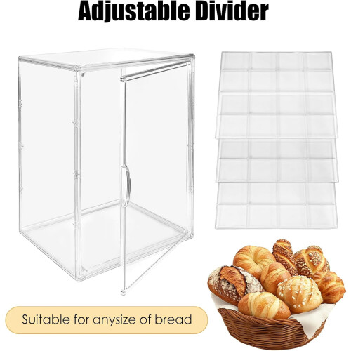 Transparente Gebäckvitrine mit Magnettür, 4-lagig 2