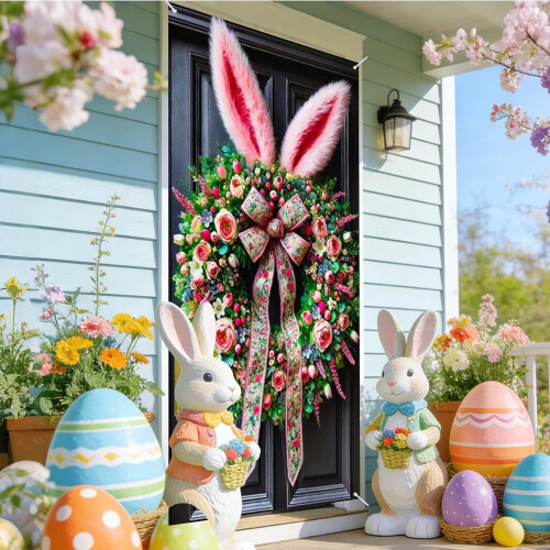 Türbanner mit Osterhasenohren-Anhänger aus Polyester 1