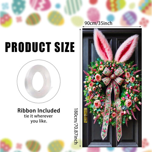 Türbanner mit Osterhasenohren-Anhänger aus Polyester 2