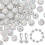 Lilla polymerleireperler med strass 10 mm runde 100 8
