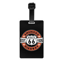 Vintage luggage tags USA highway map 4 pcs
