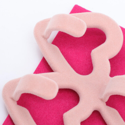 Hairbow Organizer Pink Felt Rectangular 1 Pack 2