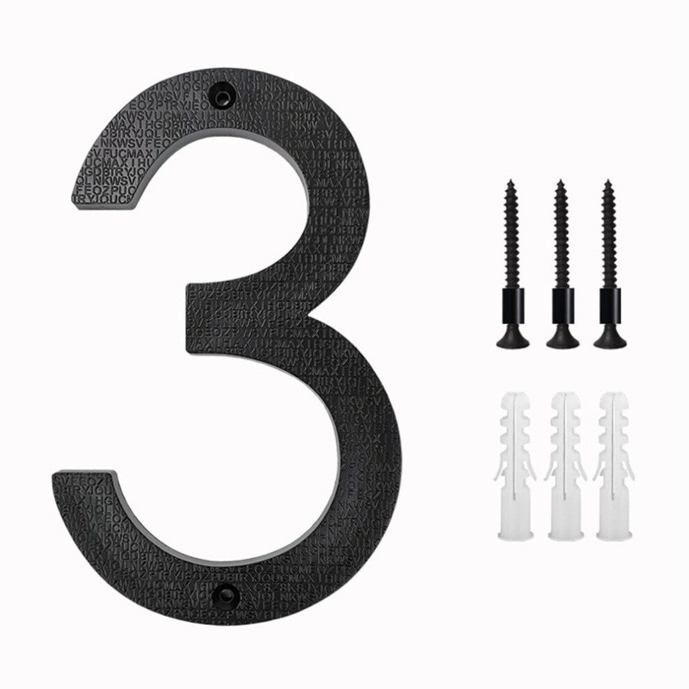 Modern Floating House Numbers Black 8 Inch 901175623660