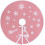 Christmas tree skirt burlap red snowflake 30 inch 1