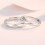925 Sterling Silver Adjustable Couple Rings Set 1