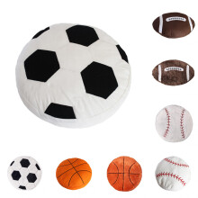 Throw Pillow Basketball Soccer Shape Soft Fluffy 21.65 x