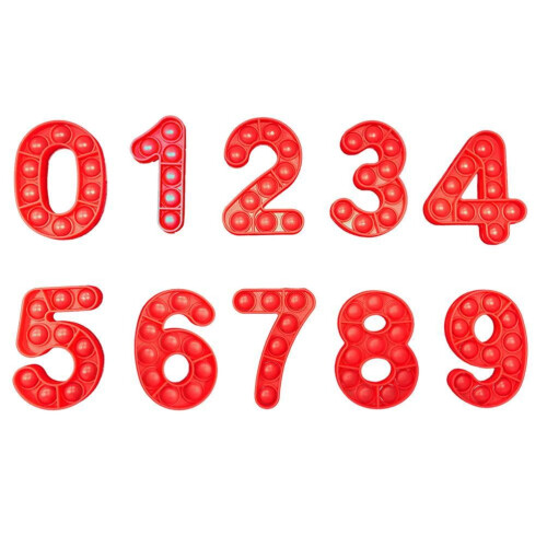 Number-Shaped Decompressing Toy Set 0-9 Educational Sensory