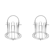 2X Glass Cup Mug Holder Rack, Bottle Drying Rack, Metal Mug Holder, Non Slip Cup Mug Organizer Tree, Coffee Mug Holder