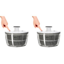 2X Salad Dehydrator Large Vegetable Dehydrator Manual Salad Spinner Fruit Washing Basket and Draining Tool