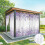 Cortinas exteriores estilo granja impermeables de eucalipto morado 7