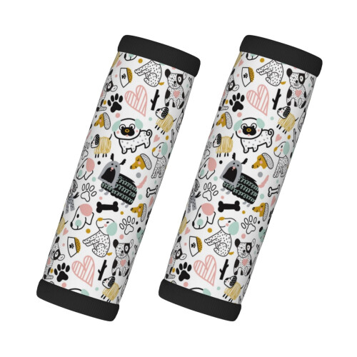 Puppy Print Luggage Handle Wraps 2 Pcs