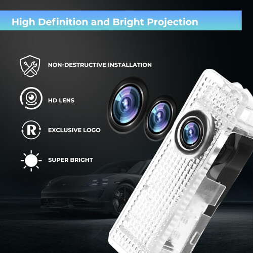 Deurlichtprojector met aangepast logo (2 stuks) 2