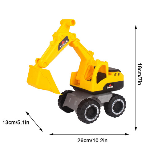 Baufahrzeug-Spielset: Muldenkipper, Bulldozer, Bagger 1