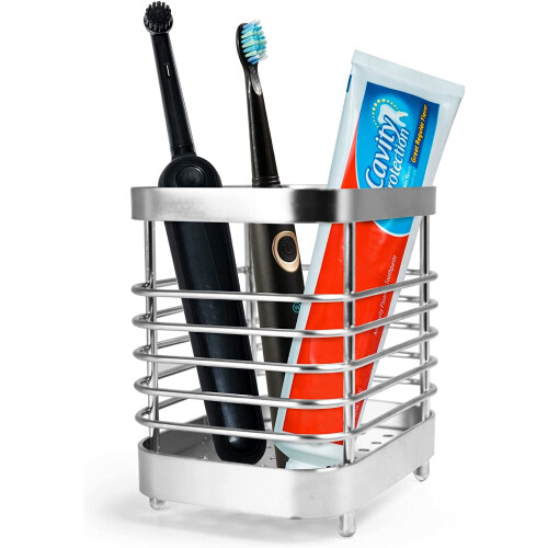 Toothbrush Holder Stainless Steel Silver