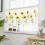 Boho sunflower embroidered voile kitchen valance one panel 1