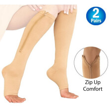 TOPWONER Compression Socks 20-30 mmHg Open Toe Knee High 2
