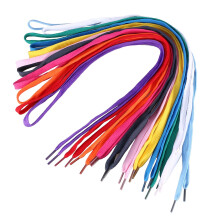 Flat shoe laces for sneakers, colorful rainbow set