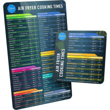 Air Fryer Magnetic Cheat Sheet Set Black
