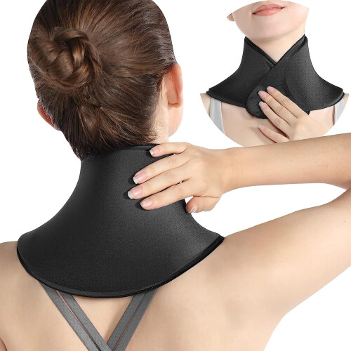 Neck Ice Pack Wrap Reusable Gel Cold Compress Black