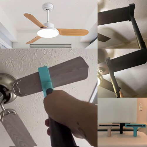 Loftsventilatorstøvsuger med støvfjerningstilbehør, sort 2