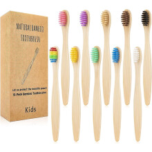 Bamboo Toothbrushes for Kids 3+ Years Organic 10-Pack