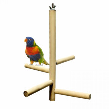 Bird Perch Stand Natural Wood Branch for Parakeets Parrots
