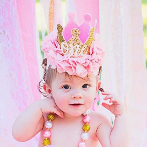 Tiara-Krone zum ersten Geburtstag für ein kleines Mädchen 1