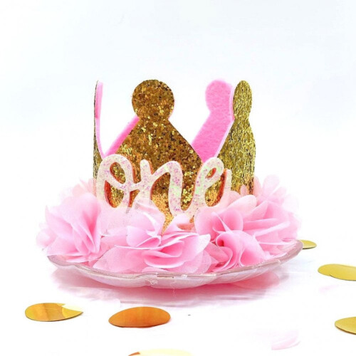 Tiara-Krone zum ersten Geburtstag für ein kleines Mädchen 2