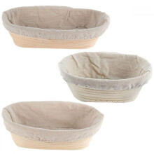 Panier à pain ovale et rond pour la cuisson, panier parfait avec doublure en lin, paniers de fermentation professionnels, cadeau idéal pour les