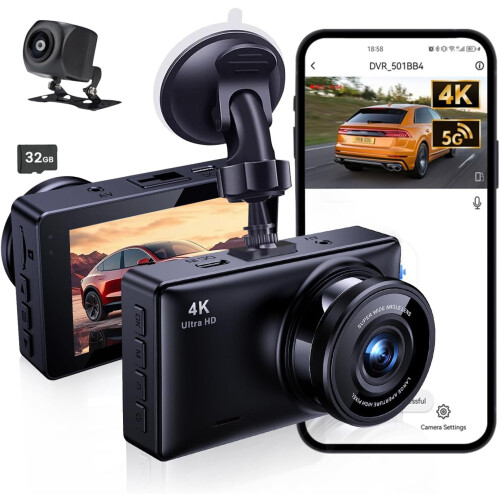 Διπλή κάμερα Dash Cam2.5K+1080P Οθόνη 3 ιντσών170 1
