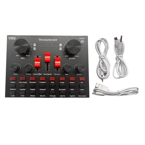 V8S USB Rechargeable Microphone with 3.5mm Interface Sound 2