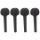 Mechanical Violin Tuning Keys Wood Black 4PCS 6