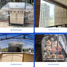 Transparent PVC Tarpaulin Balcony Waterproof Tarp Garden Plants Cover Clear Rainproof Tarpaulin 3x3m