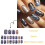 Unhas postiças curtas quadradas com glitter e cobertura total (24 unidades) 4
