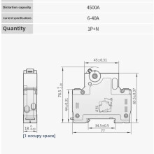 Switch NXB-40 1P+N RCBO C10-C40 30mA