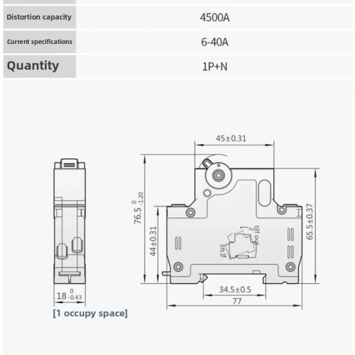 Switch NXB-40 1P+N RCBO C10-C40 30mA