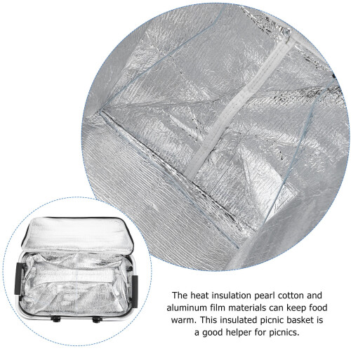 Isolerad picknickväska med aluminiumram, vikbar, 1-pack 2