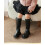 Toddler Knee-High Leather Boots Soft Sole Black Size 9-9.5 5