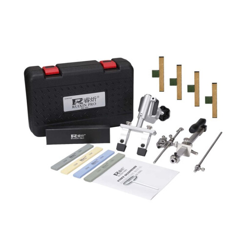 RUIXIN PRO RX-009 Knife Sharpener Kit 4 Whetstones 4 Diamond Stones Fixed Angle with Box