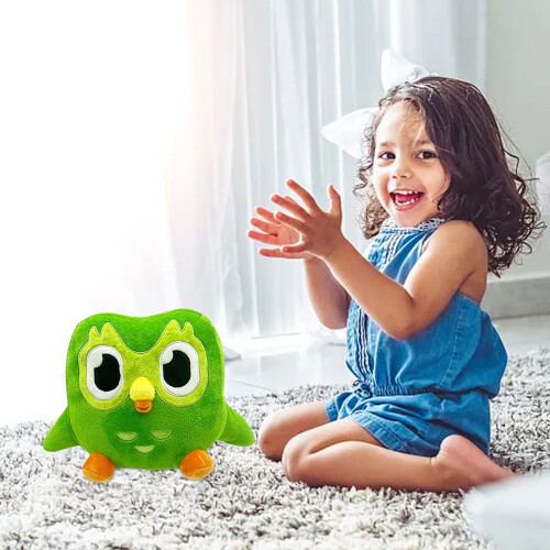 Duolingo Duo pluche uil, groen, 29 cm 1
