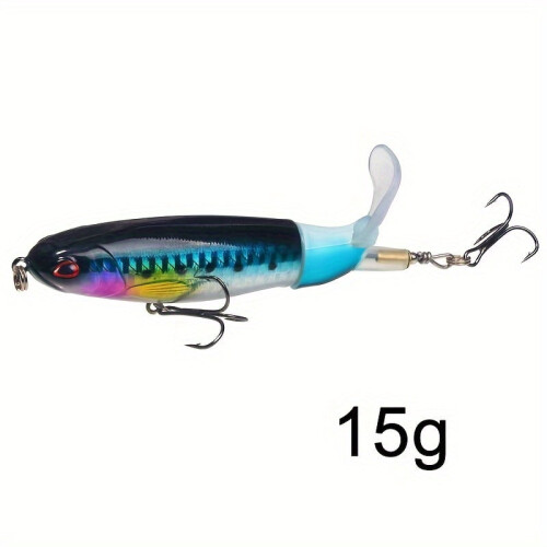 Topwater Pooper Lure Artificial Bait Hard Body with Soft 2